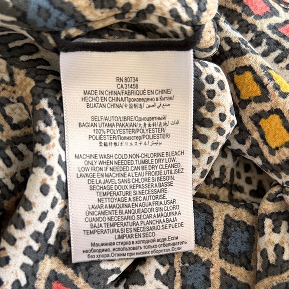 Geometric NEDA High Low Hem Top Shirt Size XS / Small MSRP $158 BCBG MAXAZRIA - Picture 5 of 6